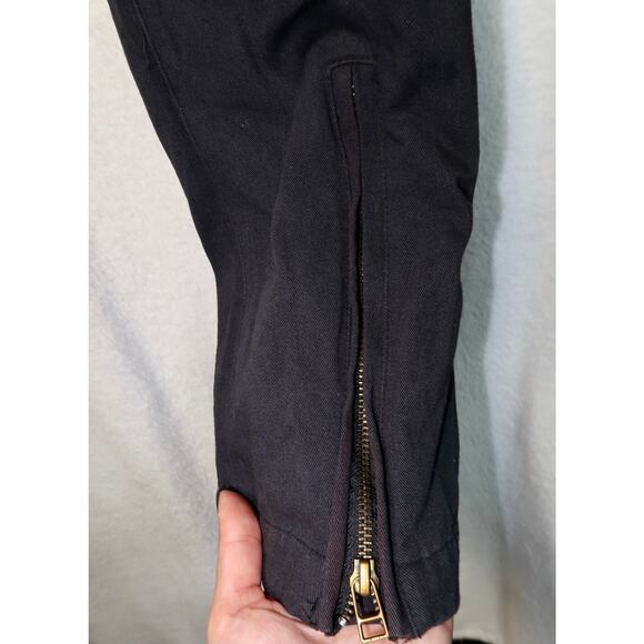 Richie Le Men's Cotton Blend Tapered Slim Cargo Pants Black Small Gorpcore - Picture 8 of 11